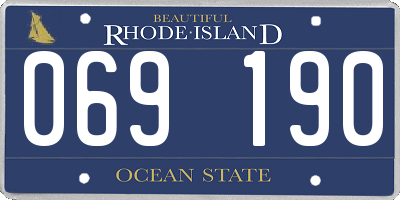 RI license plate 069190