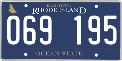 RI license plate 069195