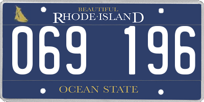 RI license plate 069196