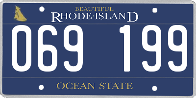 RI license plate 069199