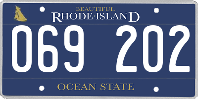 RI license plate 069202