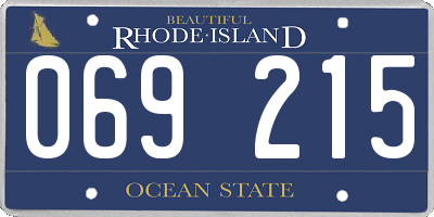RI license plate 069215