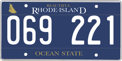 RI license plate 069221