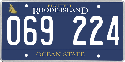 RI license plate 069224