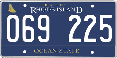 RI license plate 069225