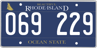 RI license plate 069229