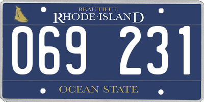RI license plate 069231