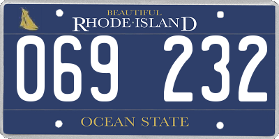RI license plate 069232