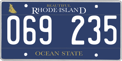 RI license plate 069235