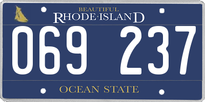 RI license plate 069237