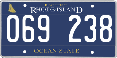 RI license plate 069238