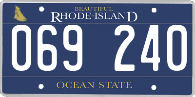 RI license plate 069240
