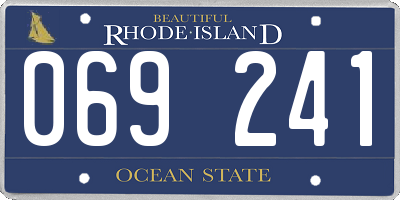 RI license plate 069241
