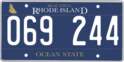 RI license plate 069244