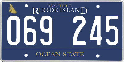 RI license plate 069245