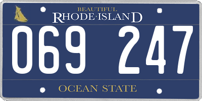 RI license plate 069247