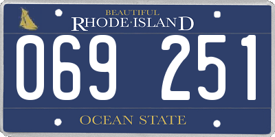 RI license plate 069251