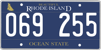 RI license plate 069255