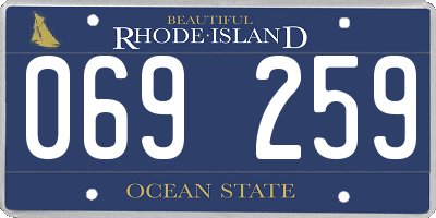 RI license plate 069259