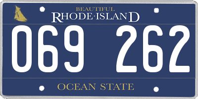 RI license plate 069262