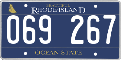 RI license plate 069267