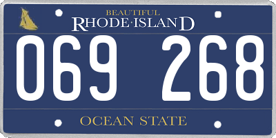 RI license plate 069268