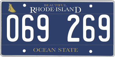 RI license plate 069269