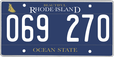 RI license plate 069270