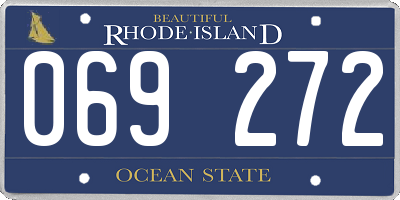 RI license plate 069272