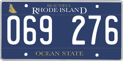 RI license plate 069276