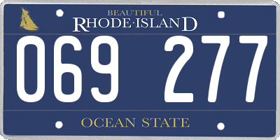 RI license plate 069277