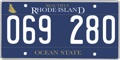 RI license plate 069280