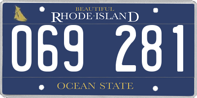 RI license plate 069281