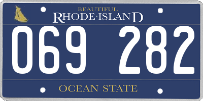 RI license plate 069282