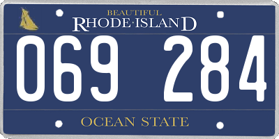 RI license plate 069284