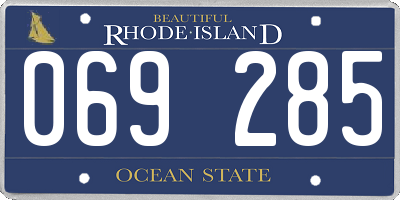 RI license plate 069285