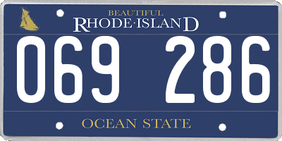RI license plate 069286