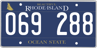RI license plate 069288