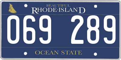 RI license plate 069289