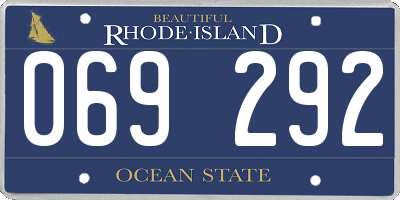 RI license plate 069292