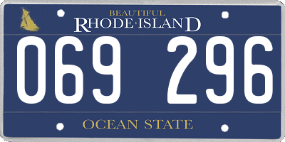 RI license plate 069296