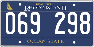 RI license plate 069298