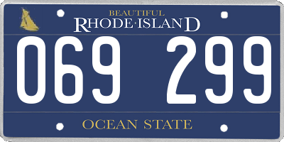 RI license plate 069299