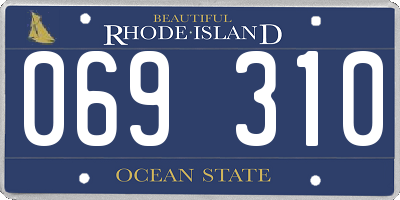 RI license plate 069310
