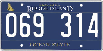 RI license plate 069314
