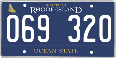 RI license plate 069320