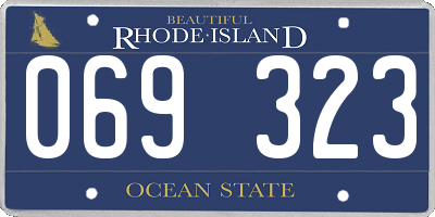 RI license plate 069323