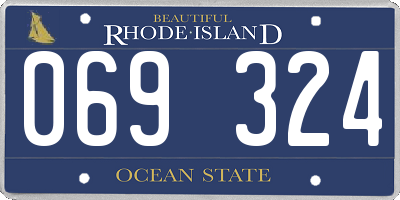 RI license plate 069324