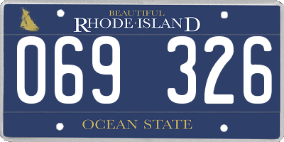 RI license plate 069326