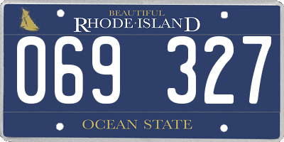 RI license plate 069327